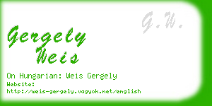 gergely weis business card